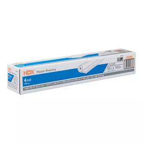 Hdx 445003681697 10 Ft. X 100 Clear 4 Mil Plastic Sheeting