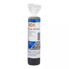 Hdx 445053822859 10 Ft. X 25 Black 3.5 Mil Plastic Sheeting