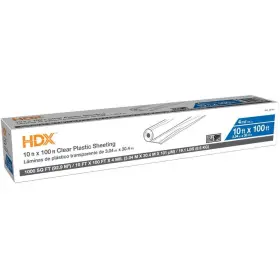 Hdx 726084107984 10 Ft. X 100 Clear 4 Mil Plastic Sheeting Painter Drop Cloth Roll
