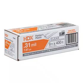 Hdx 744759472977 9 Ft. X 400 0.31 Mil High Density Plastic Painters