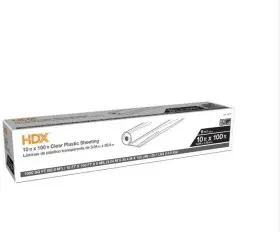 Cfhd0610c Hdx 10 Ft. X 100 Clear 6 Mil. Plastic Sheeting Heavy Duty Translucent Film