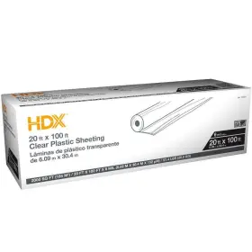 20ftx100ftx6-mil Hdx Cfhd0620c Plastic Sheeting Clear Polyethethylene Construction Film