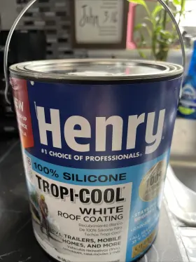 Henry 313103561522 New 887 Tropi-cool 0.90 Gal. 100% Silicone White Roof Coating Waterproof
