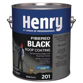 Henry 711181082333 201 Fibered Black Asphalt Roof Coating 0.90 Gal