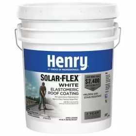 He287sf871 Henry 287 Solar-flex White Acrylic Elastomeric Reflective Roof Coating 4.75 Gal