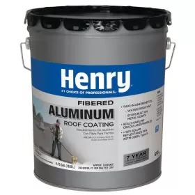 He555019 Henry 4.75 Gallon Ultra-premium 555 Fibered Aluminum Reflective Roof Coating