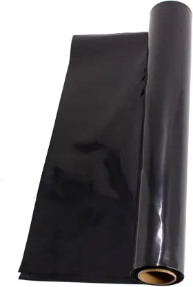 Hfs 445039265212 6 Mil Black Plastic Sheeting Roll - Tarp Mulch Weed Barrier Vapor And Moisture