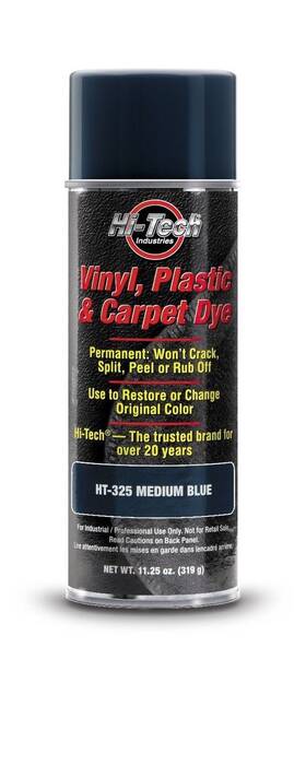 Hi-tech Industries Ht-325 Hi-tech Vinyl Plastic And Carpet Aerosol Dye Medium Blue 11.25oz