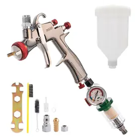 R500 Hiuhiu 011458708560 Lvlp Spray Gun 1.3mm Nozzles With Air Regulator And Oil-water Separator P