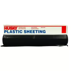Husky 313049578516 10 Ft. X 50 Black 6 Mil Plastic Sheeting