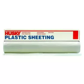 Husky 445009852848 12 Ft. X 100 Clear 4 Mil Plastic Sheeting Protects Surfaces From Moisture