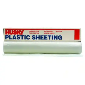 Husky 445009969904 9 Ft. X 400 Clear 1 Mil Plastic Sheeting