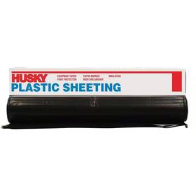 Husky 445043681671 12 Ft. X 100 Black 4 Mil Plastic Sheeting