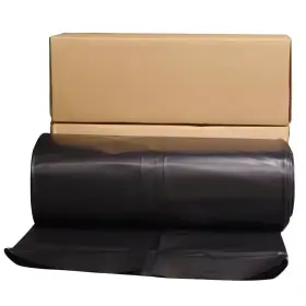 Husky 705353264726 6 Mil Plastic Sheeting Roll Tarp Cover Extra Heavy Duty Paint 12 X 100 Black