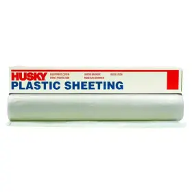 Husky 711181104929 12 Ft. X 100 Clear 4 Mil Plastic Sheeting Protects Surfaces From Moisture