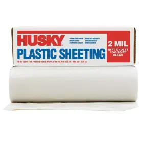 Husky 711181448450 10 Ft. X 100 Clear 2 Mil. Plastic Sheeting