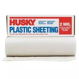 Husky 744760006963 10 Ft. X 100 Clear 2 Mil. Plastic Sheeting