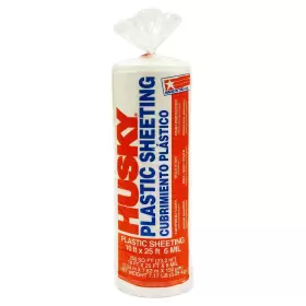 Husky 958331521285 6 Mil Heavy Duty Clear Plastic Sheeting