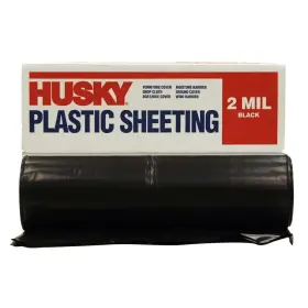 Rs210-100b Husky 10 Ft. X 100 Black 2 Mil Plastic Sheeting