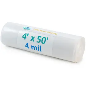 Idl Packaging 692761318427 Clear 4 Mil Plastic Sheeting For Painting 4ft X 50ft 200 Sq. Ft
