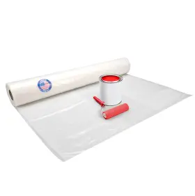Pe-408-50 Idl Packaging Plastic Sheeting 4 Mil 8ft X 50ft 400 Sq. Ft. - Thick Semi-clear She