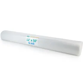 Pe-612-50 Idl Packaging Clear 6 Mil Construction Plastic Sheeting 12ft X 50ft 600 Sq. Ft