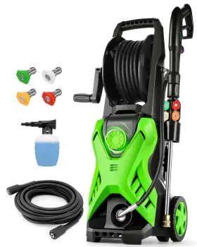 Hx18 Imdot Electric Pressure Washer 2.8 Gpm High Power Adjustable 22.83in Green