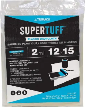 03308  Inc Supertuff 2 Mil Plastic Dropcloth 12-feet X 15-feet