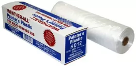 Hd12  Inc. Weatherall Painters Plastic 0.31 Mil Clear Hi Density Sheeting 1 Box Of 4