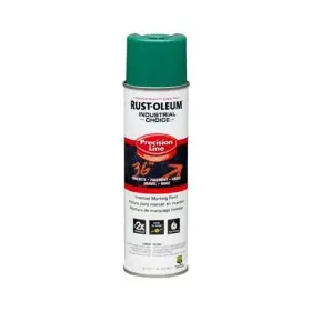 1634838v Industrial Choice Rust-oleum Safety Green Inverted Precision Line Marking 17 Ounce Spray