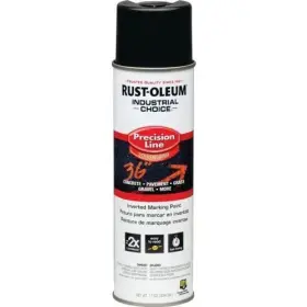 1675838v Industrial Choice Rust-oleum Black Inverted Precision Line Marking 17 Ounce Spray Paint