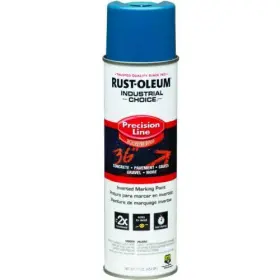 203022v Industrial Choice Rust-oleum Caution Blue Inverted Precision Line Marking Spray Paint 17