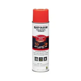 203028v Industrial Choice Rust-oleum Fluorescent Red Orange Inverted Precision Line Marking Spray