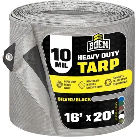 St-1620 Jaydee Boen 16x20 Silver/black Heavy Duty Poly Tarp 10 Mil 14x14