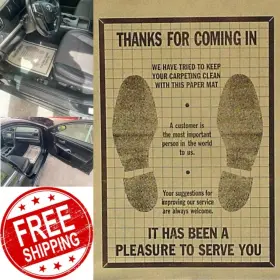 50962663 Johndow Industries 500x Paper Car Floor Mats Disposable Durable Box Free Shipping New