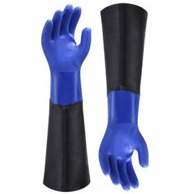 Js Products Ls-pvc-03-010 T8189 Pvc Impact Resistant Glove Lg Blue/black Pvc/cotton
