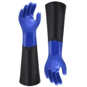 Ls-pvc-03-010 Js Products T8189 Pvc Impact Resistant Glove Lg Blue/black Pvc/cotton