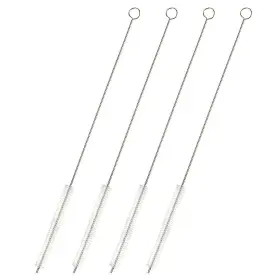 Juvale 162194182454 4-pack Extra Long Stainless Steel Straw Cleaners