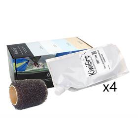 Kiwigrip 79860 Grey Non-skid Deck Coating Set With Roller 4 Liter Pouches