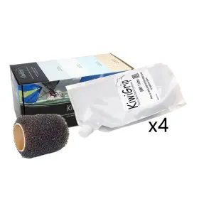 79860 Kiwigrip Grey Non-skid Deck Coating Set With Roller 4 Liter Pouches