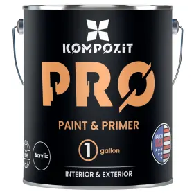Kompozit 199284607392 Pro Paint And Primer Semi Gloss White 1 Gallon