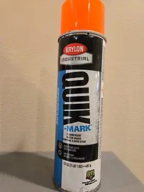 Krylon 075577001293 8 Pack Tallboy Quik Mark Inverted Marking Paint Fluorescent Orange New