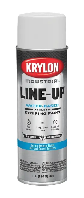8305 Krylon Industrial Line-up Wb Athletic Striping Paint White - 17 Oz