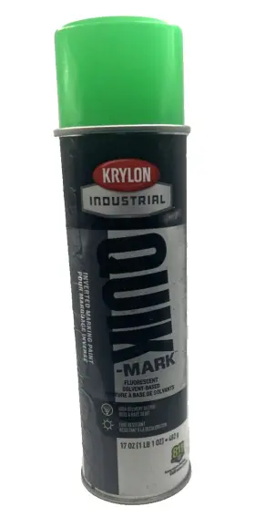 A03614007 Krylon 2 Pack Industrial Inverted Marking Paint 17 Oz. Fluorescent Green