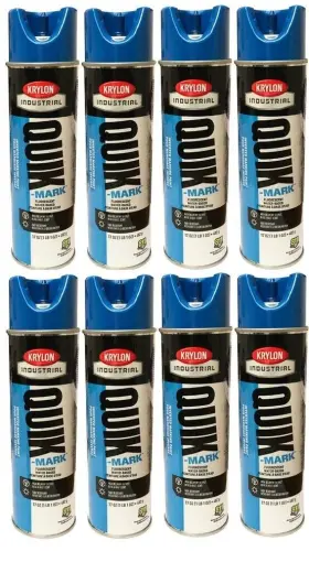 A03620 Krylon 8 Industrial 3620 Inverted Marking Paint 17 Oz Fluorescent Caution Blue