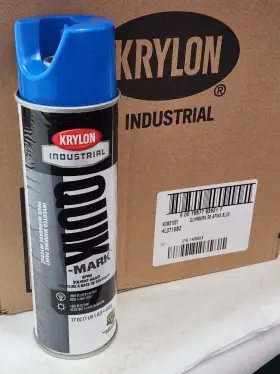 A03621007 Krylon 12 Industrial Inverted Marking Paint 17 Oz. Apwa Caution Blue