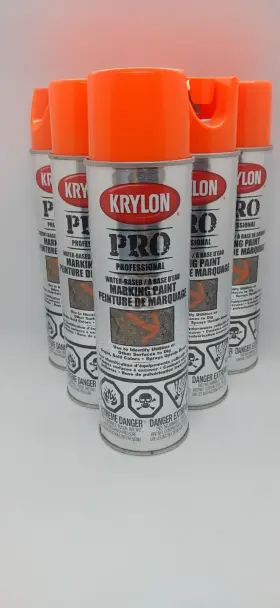 A03702007 Krylon 6 Industrial 45854 Inverted Marking Paint 17 Oz Fluorescent Orange