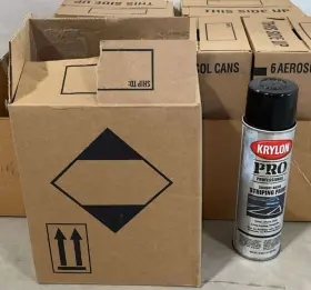 K05913000 Krylon Lot Of 6 Pro Professional Striping Paint Black