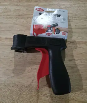 K07091000 Krylon 7091 Snap And Spray Paint Can Handle With Full Grip Trigger Black