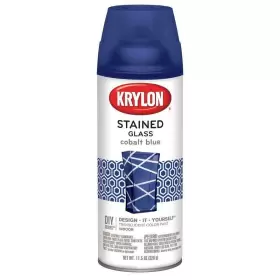 K09036000 Krylon Stained Glass Translucent Cobalt Blue Spray Paint 11.5 Oz. - Total Qty 1